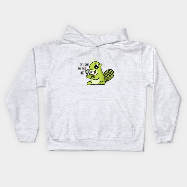 the app beaver Kids Hoodie by adsyme